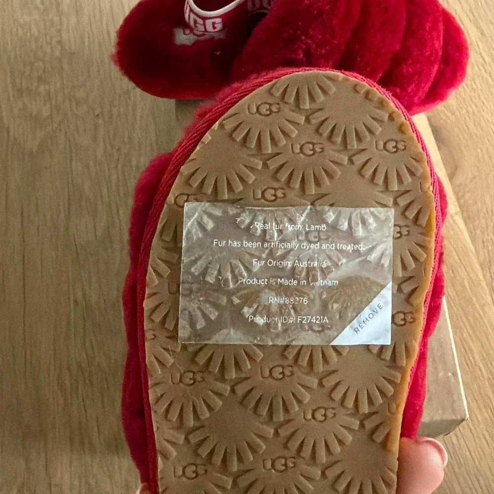 UGG red slippers new with box